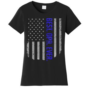 Best Opa Ever American Dad Flag Gifts For Fathers Day Women's T-Shirt