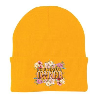 Boutique Owner Floral Knit Cap Winter Beanie