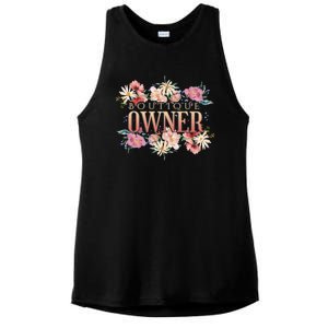 Boutique Owner Floral Ladies PosiCharge Tri-Blend Wicking Tank