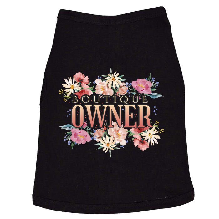 Boutique Owner Floral Doggie Tank