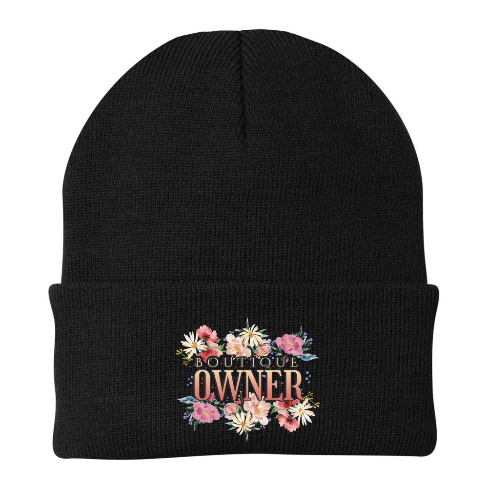 Boutique Owner Floral Beanie