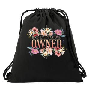 Boutique Owner Floral Drawstring Bag