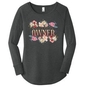 Boutique Owner Floral Women's Perfect Tri Tunic Long Sleeve Shirt