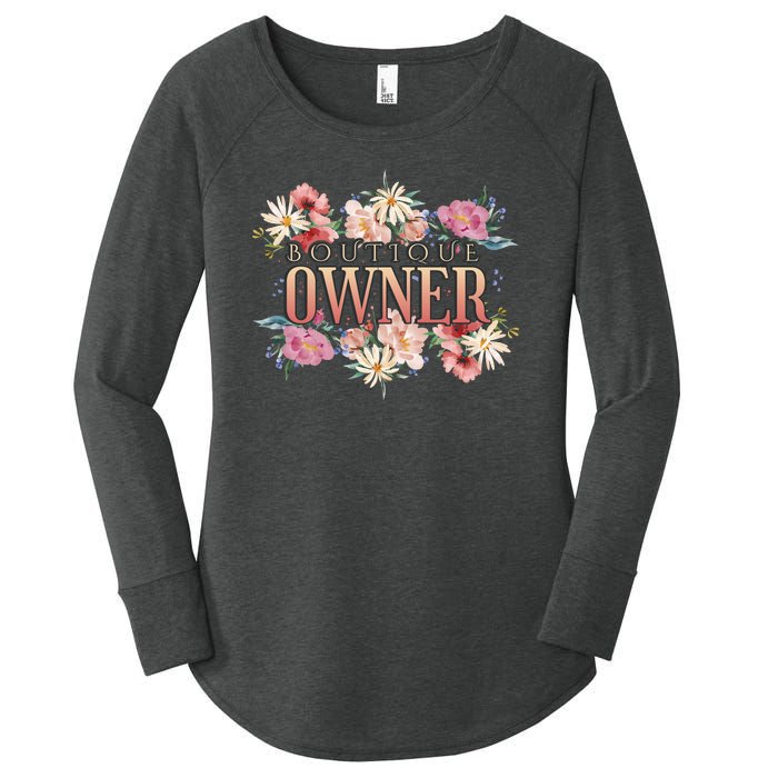 Boutique Owner Floral Women's Perfect Tri Tunic Long Sleeve Shirt