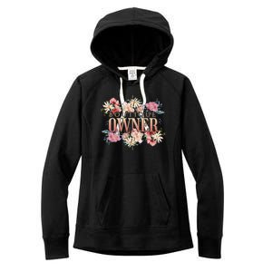 Boutique Owner Floral Women's Fleece Hoodie