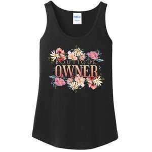 Boutique Owner Floral Ladies Essential Tank