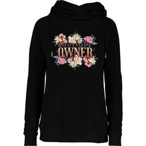 Boutique Owner Floral Womens Funnel Neck Pullover Hood