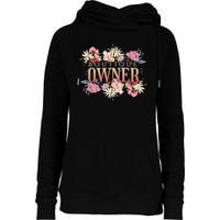 Boutique Owner Floral Womens Funnel Neck Pullover Hood