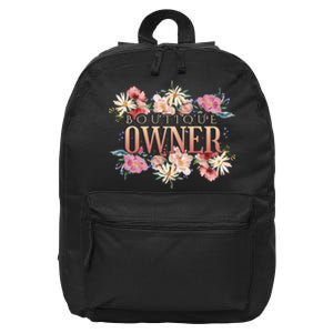 Boutique Owner Floral 16 in Basic Backpack