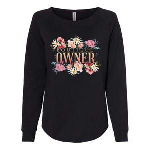 Boutique Owner Floral Womens California Wash Sweatshirt