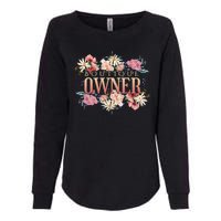 Boutique Owner Floral Womens California Wash Sweatshirt