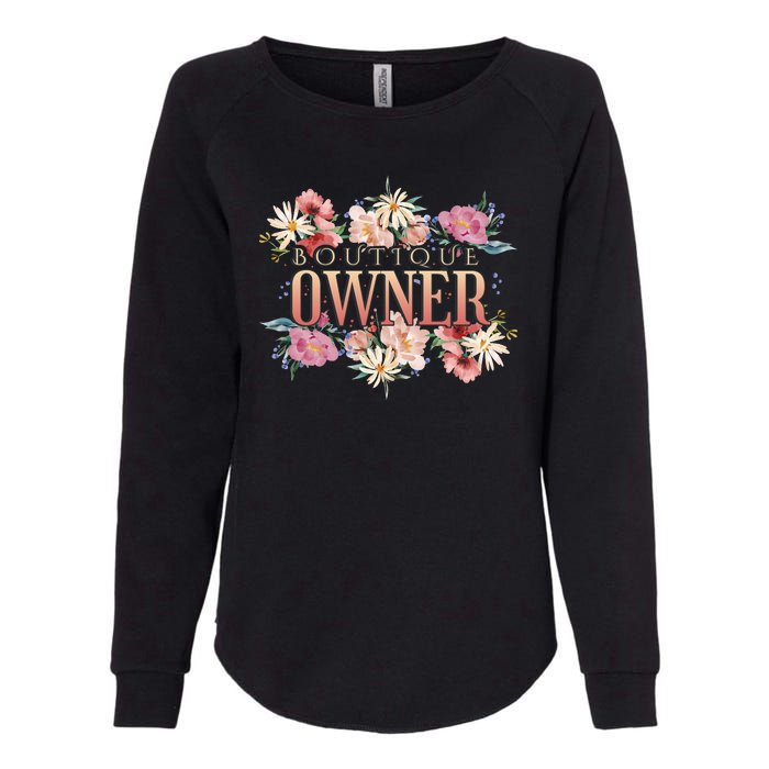 Boutique Owner Floral Womens California Wash Sweatshirt