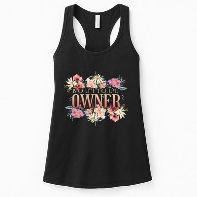 Boutique Owner Floral Womens Tank Top