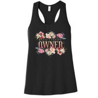 Boutique Owner Floral Women's Racerback Tank