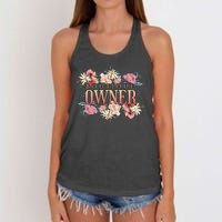 Boutique Owner Floral Women's Knotted Racerback Tank