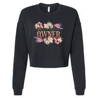 Boutique Owner Floral Cropped Pullover Crew