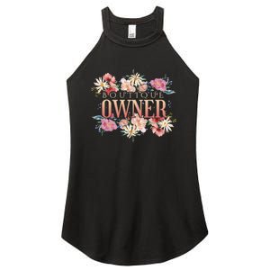 Boutique Owner Floral Women's Perfect Tri Rocker Tank