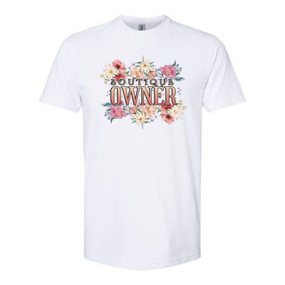 Boutique Owner Floral Softstyle® CVC T-Shirt