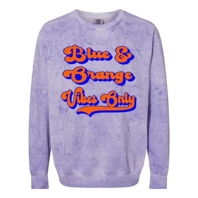 Blue Orange Football Team School Game Day Colors Colorblast Crewneck Sweatshirt