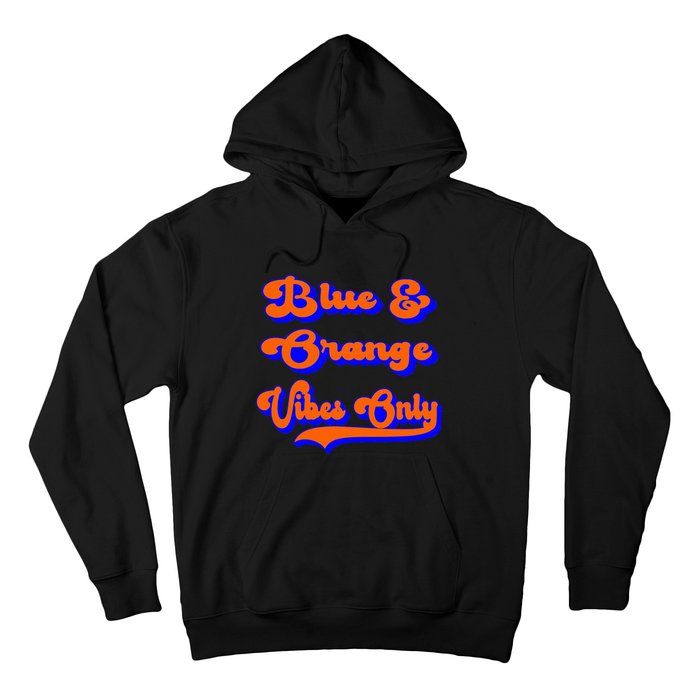 Blue Orange Football Team School Game Day Colors Hoodie