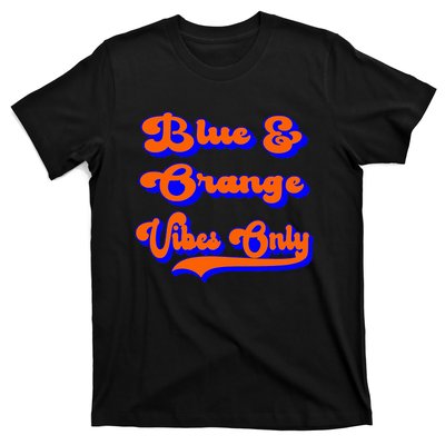 Blue Orange Football Team School Game Day Colors T-Shirt