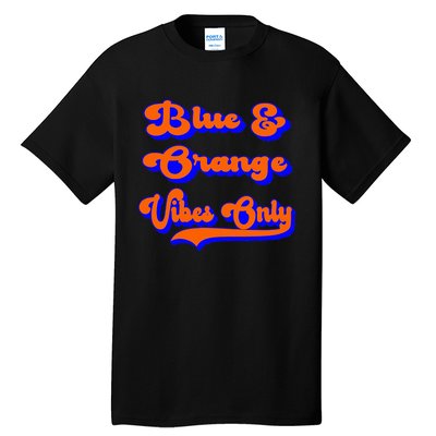 Blue Orange Football Team School Game Day Colors Tall T-Shirt