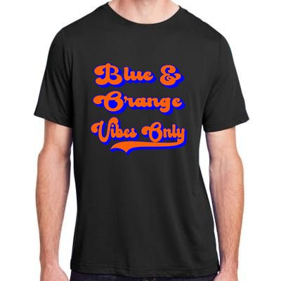 Blue Orange Football Team School Game Day Colors Adult ChromaSoft Performance T-Shirt