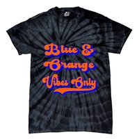 Blue Orange Football Team School Game Day Colors Tie-Dye T-Shirt