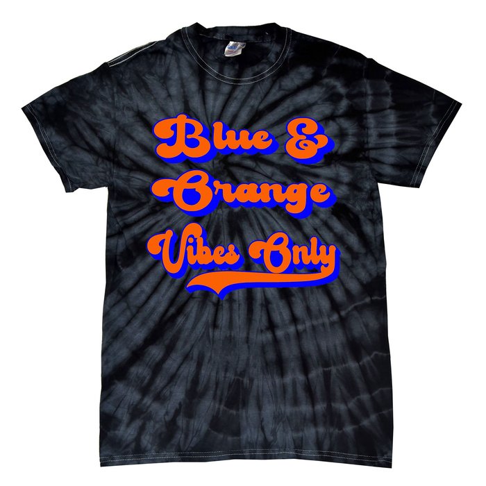 Blue Orange Football Team School Game Day Colors Tie-Dye T-Shirt