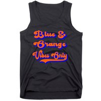 Blue Orange Football Team School Game Day Colors Tank Top