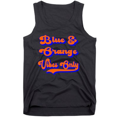 Blue Orange Football Team School Game Day Colors Tank Top