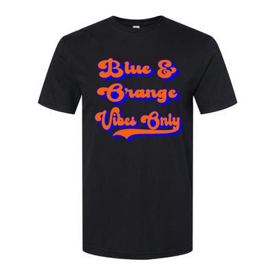 Blue Orange Football Team School Game Day Colors Softstyle CVC T-Shirt