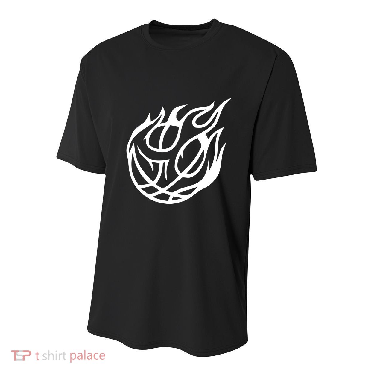 Basketball On Fire Gift Basketball Gift Youth Performance Sprint T-Shirt