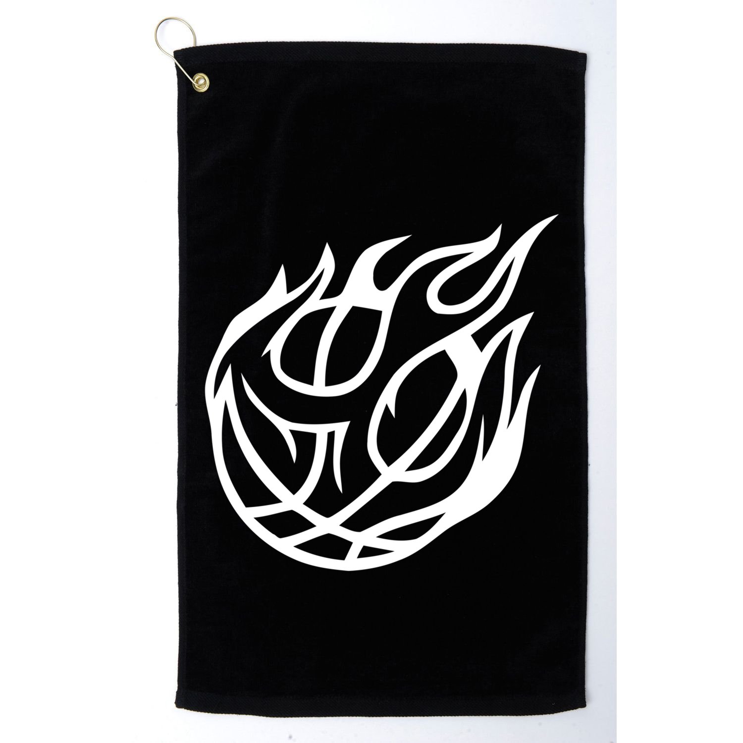 Basketball On Fire Gift Basketball Gift Golf Towel