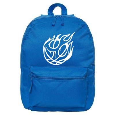 Basketball On Fire Gift Basketball Gift 16 in Basic Backpack