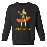 Barmaid Oktoberfest Funny German Woman Dirndl Bratwurst Toddler Sweatshirt