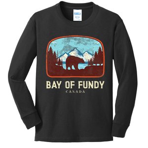 Bay Of Fundy Canada Kids Long Sleeve Shirt