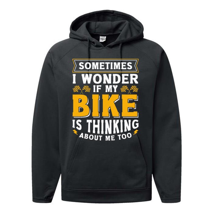 Biker Outfit Funny Motorcycle Quotes Accessories For Men Performance Fleece Hoodie