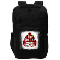 Bleached Ohfudge Funny Merry Christmas Red Plaid Impact Tech Backpack