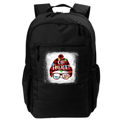 Bleached Ohfudge Funny Merry Christmas Red Plaid Daily Commute Backpack