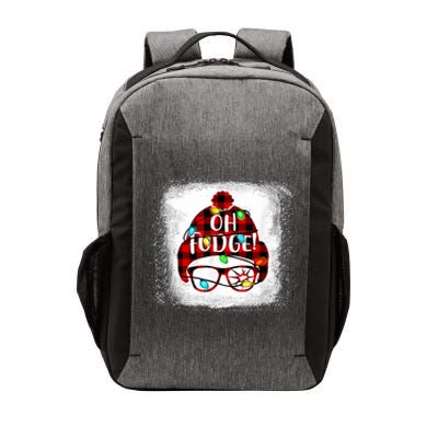 Bleached Ohfudge Funny Merry Christmas Red Plaid Vector Backpack