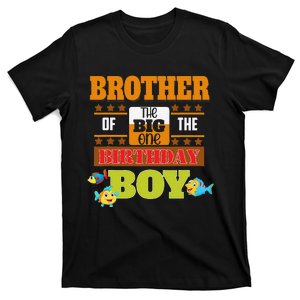 Big One Fishing Theme Brother Of The Birthday T-Shirt