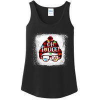 Bleached Ohfudge Funny Merry Christmas Red Plaid Ladies Essential Tank