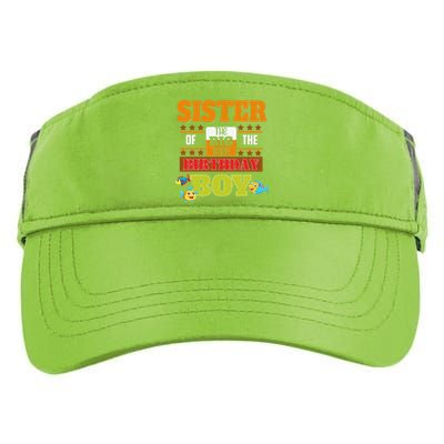 Big One Fishing Theme Sister Of The Birthday Adult Drive Performance Visor