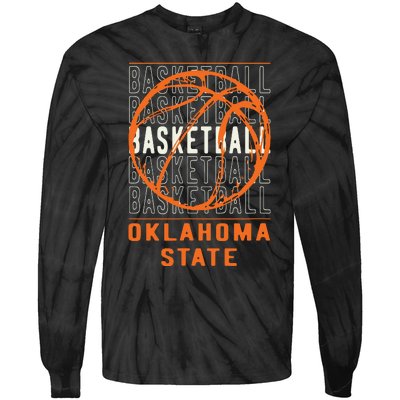 Basketball Oklahoma Funny Tie-Dye Long Sleeve Shirt