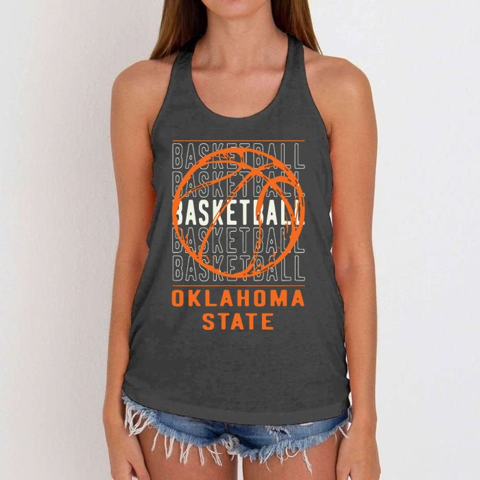 Basketball Oklahoma Funny Women's Knotted Racerback Tank