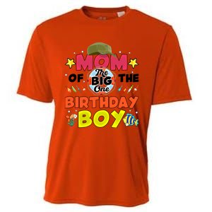 Big One Fishing Theme Mom Of The Birthday Funny Gift Cooling Performance Crew T-Shirt