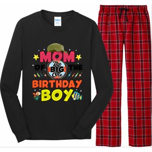 Big One Fishing Theme Mom Of The Birthday Funny Gift Long Sleeve Pajama Set