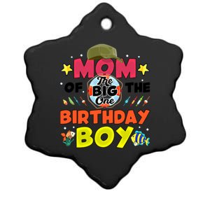 Big One Fishing Theme Mom Of The Birthday Funny Gift Ceramic Star Ornament