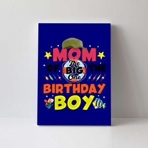 Big One Fishing Theme Mom Of The Birthday Funny Gift Canvas